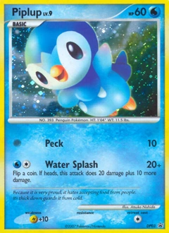 Piplup Pokémon card, number DP03