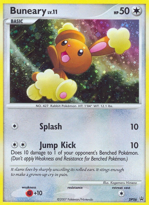 Buneary Pokémon card from DP Black Star Promos, number DP06 (Standard print)