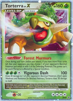 Torterra LV.X Pokémon card, number DP09