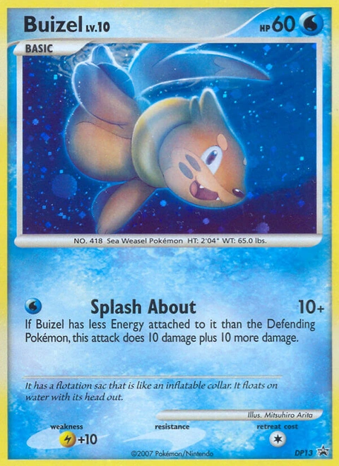 Buizel Pokémon card from DP Black Star Promos, number DP13 (Standard print)