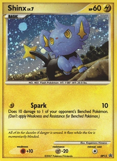 Shinx Pokémon card, number DP15