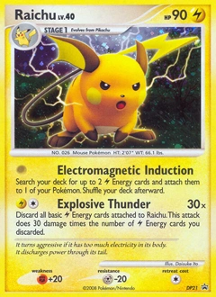 Raichu Pokémon card, number DP21