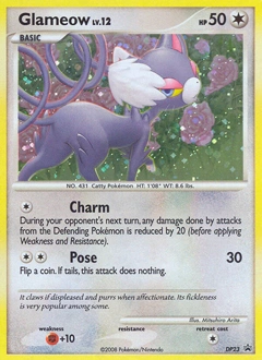 Glameow Pokémon card, number DP23