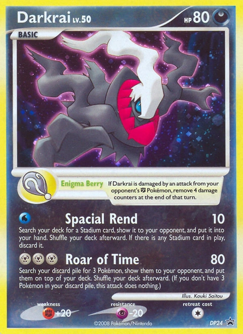Darkrai Pokémon card from DP Black Star Promos, number DP24 (Standard print)