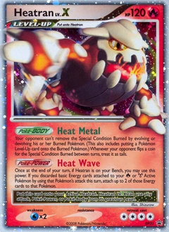 Heatran LV.X Pokémon card, number DP31