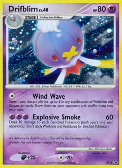 Drifblim Pokémon card, number DP34