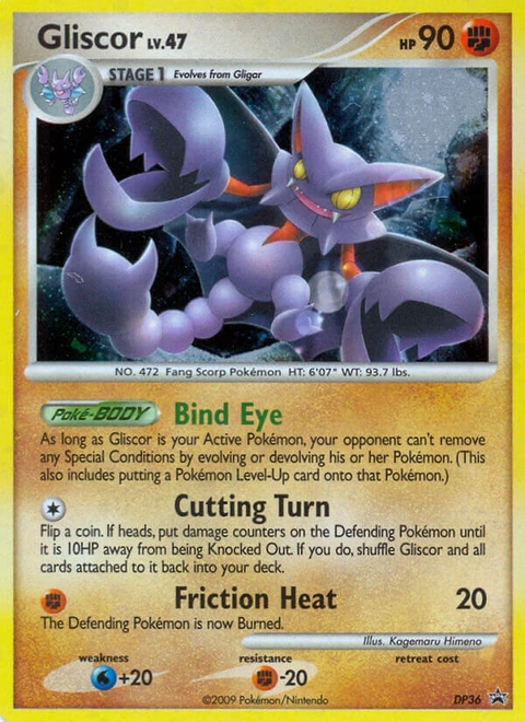 Gliscor Pokémon card from DP Black Star Promos, number DP36 (Standard print)