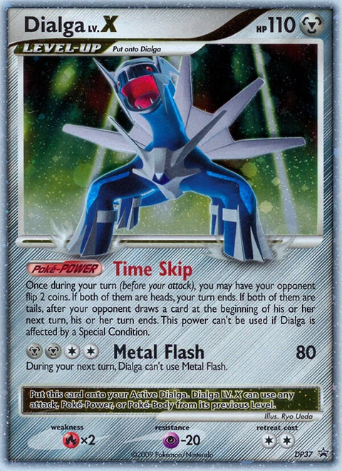 Dialga LV.X Pokémon card from DP Black Star Promos, number DP37 (Standard print)