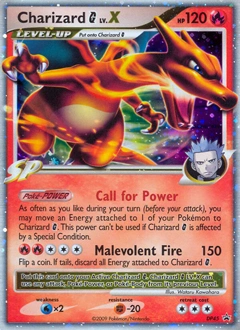 Charizard G LV.X Pokémon card, number DP45