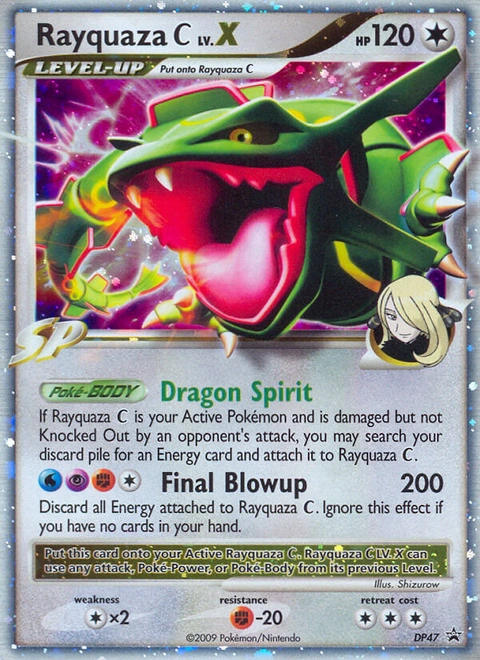 Rayquaza C LV.X Pokémon card from DP Black Star Promos, number DP47 (Standard print)