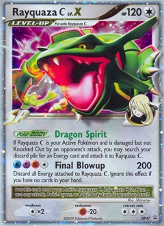 Rayquaza C LV.X Pokémon card, number DP47