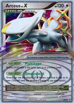 Arceus LV.X Pokémon card, number DP53