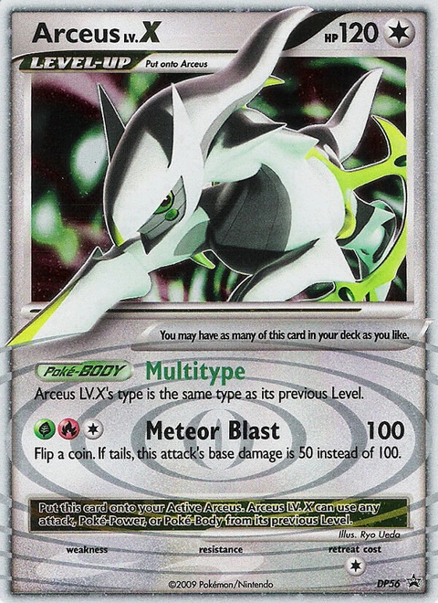 Arceus LV.X Pokémon card from DP Black Star Promos, number DP56 (Standard print)