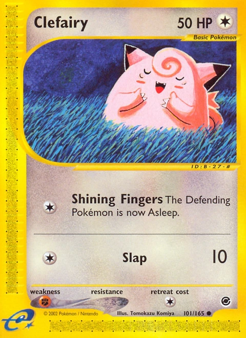 Clefairy Pokémon card from Expedition Base Set, number 101 (Standard print)