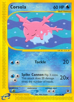 Corsola Pokémon card, number 102