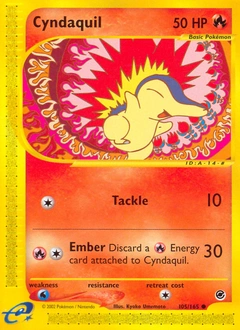 Cyndaquil Pokémon card, number 105