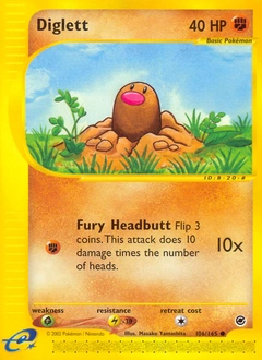 Diglett Pokémon card, number 106