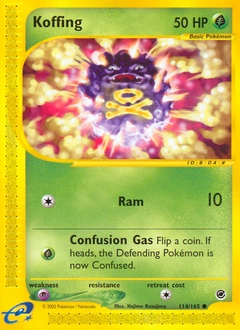 Koffing Pokémon card, number 114