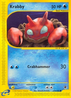 Krabby Pokémon card, number 115