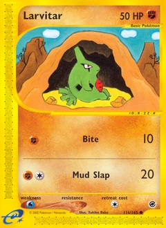 Larvitar Pokémon card, number 116