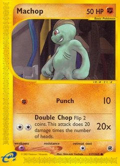 Machop Pokémon card, number 117