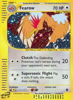 Fearow Pokémon card, number 11