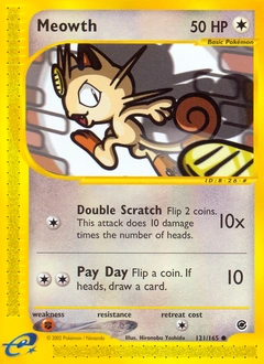 Meowth Pokémon card, number 121