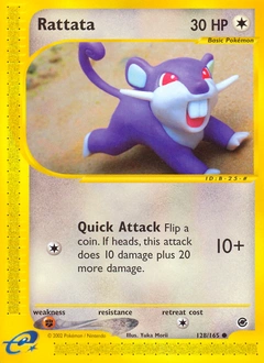 Rattata Pokémon card, number 128