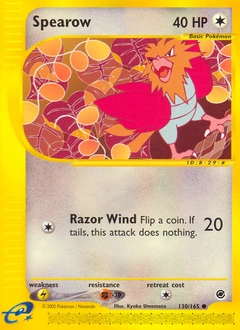 Spearow Pokémon card, number 130