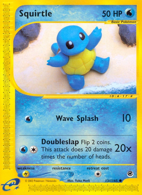 Squirtle Pokémon card from Expedition Base Set, number 131 (Standard print)