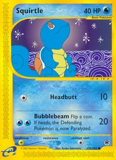 Squirtle Pokémon card, number 132