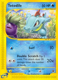 Totodile Pokémon card, number 134