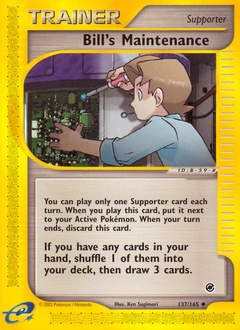 Bill's Maintenance Pokémon card, number 137