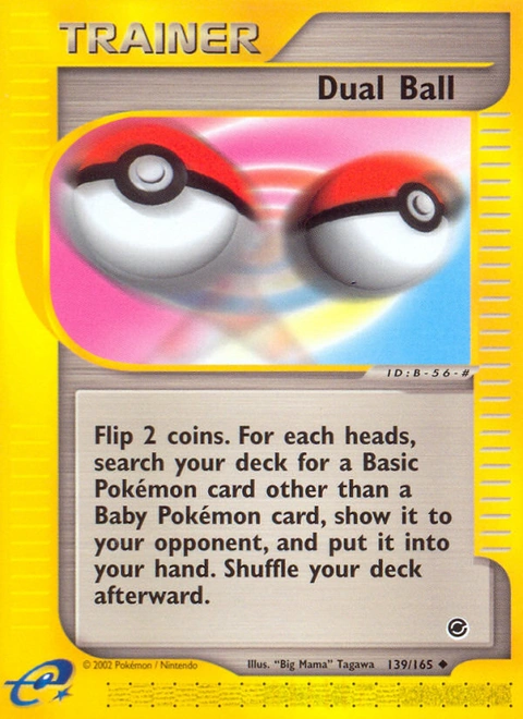 Dual Ball Pokémon card from Expedition Base Set, number 139 (Standard print)