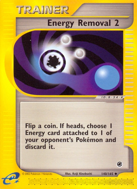 Energy Removal 2 Pokémon card from Expedition Base Set, number 140 (Standard print)
