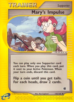 Mary's Impulse Pokémon card, number 142