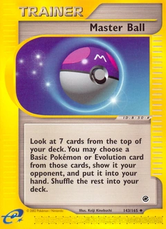 Master Ball Pokémon card, number 143