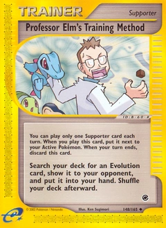 Professor Elm's Training Method Pokémon card, number 148