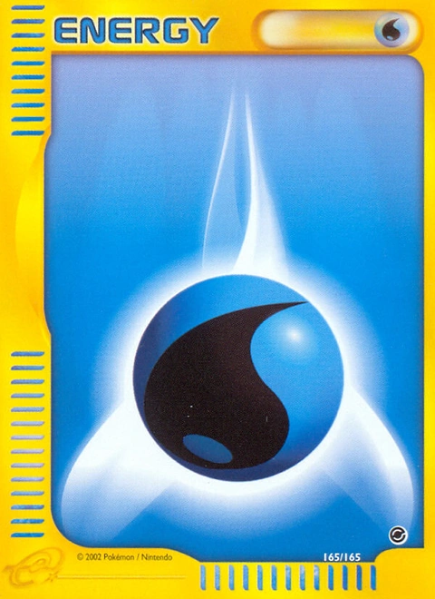 Water Energy Pokémon card from Expedition Base Set, number 165 (Standard print)