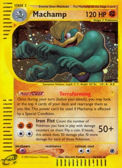 Machamp Pokémon card, number 16