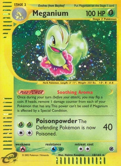 Meganium Pokémon card, number 18