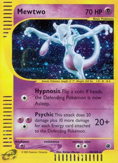 Mewtwo Pokémon card, number 20