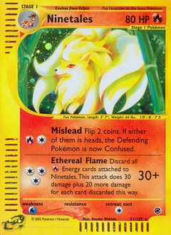 Ninetales Pokémon card, number 21