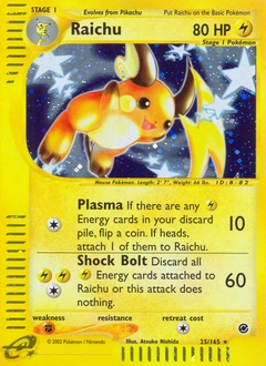 Raichu Pokémon card, number 25