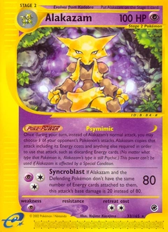 Alakazam Pokémon card, number 33