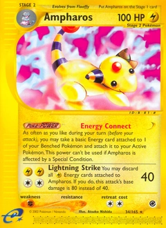 Ampharos Pokémon card, number 34