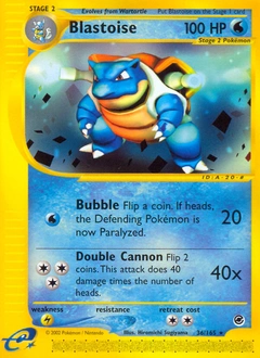 Blastoise Pokémon card, number 36
