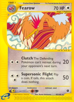 Fearow Pokémon card, number 45