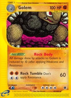 Golem Pokémon card, number 49