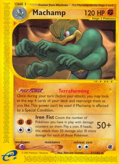Machamp Pokémon card, number 51